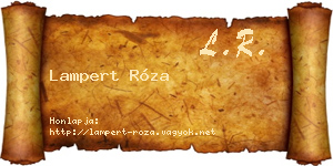 Lampert Róza névjegykártya