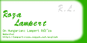 roza lampert business card